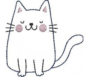 Stickdatei - Cute Doodle Cat 7 Appli